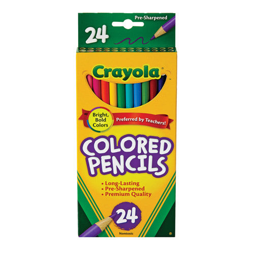 Crayola Colored Pencils, Coloring Supplies, 24 Ea